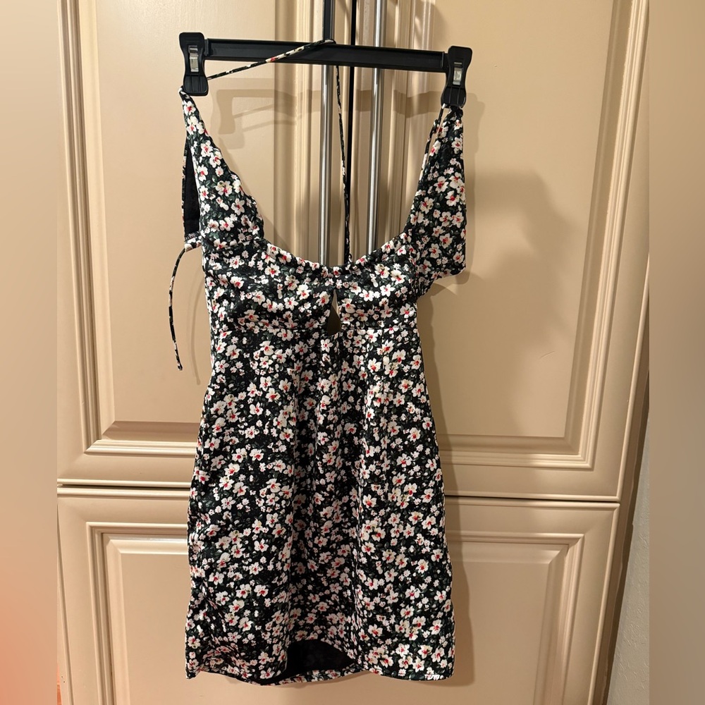 superdown Floral Mini Dress - Black and Pink